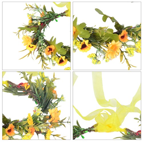 Bridal Head Flower Bridesmaid Wreath Headband Garland Headdress Headpiece - Imagen 3 de 12