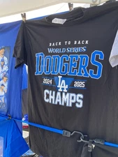 Los Angeles Dodgers back To Back MLB Baseball Reprint T shirt HN4562