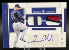 2020 National Treasures  AUTO Logan Allen #01/25 Game Gear Dual Materials Relic