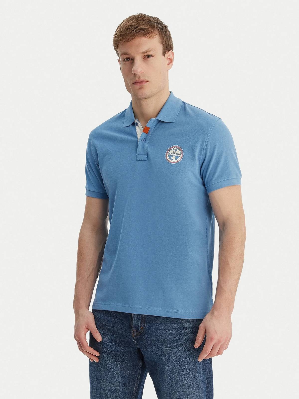 Napapijri Poloshirt E-Clanis Blau - Gre L Herrenbekleidung Poloshirt Kurzarm 13290₽