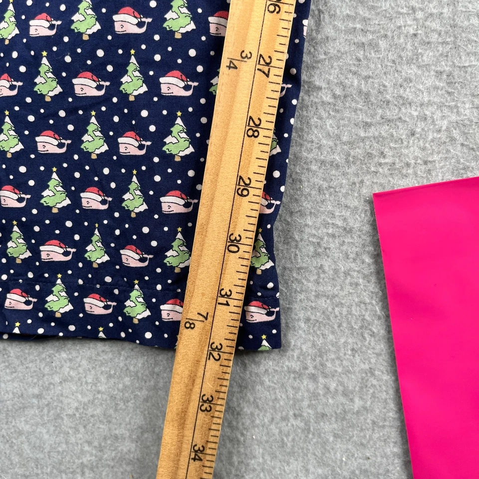 Pantalones de salón Vineyard Vines azul marino Navidad ballena árbol nieve dibujo cuerda para hombre Foto 4 de 4