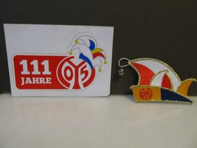 FSV Mainz 05 Aufkleber 111 Jahre und mini Narrenkappe