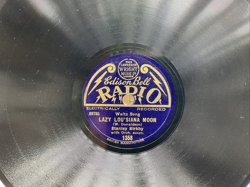 Stanley Kirkby- Lazy Lou'siana Moon/Ro-Ro-Rollin' Along- Radio 8" 78 rpm 1358 - Picture 2 of 4