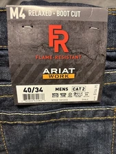 NWT Ariat M4 FR Relaxed Bootcut Cat 2 Jeans Mens Size 40/34