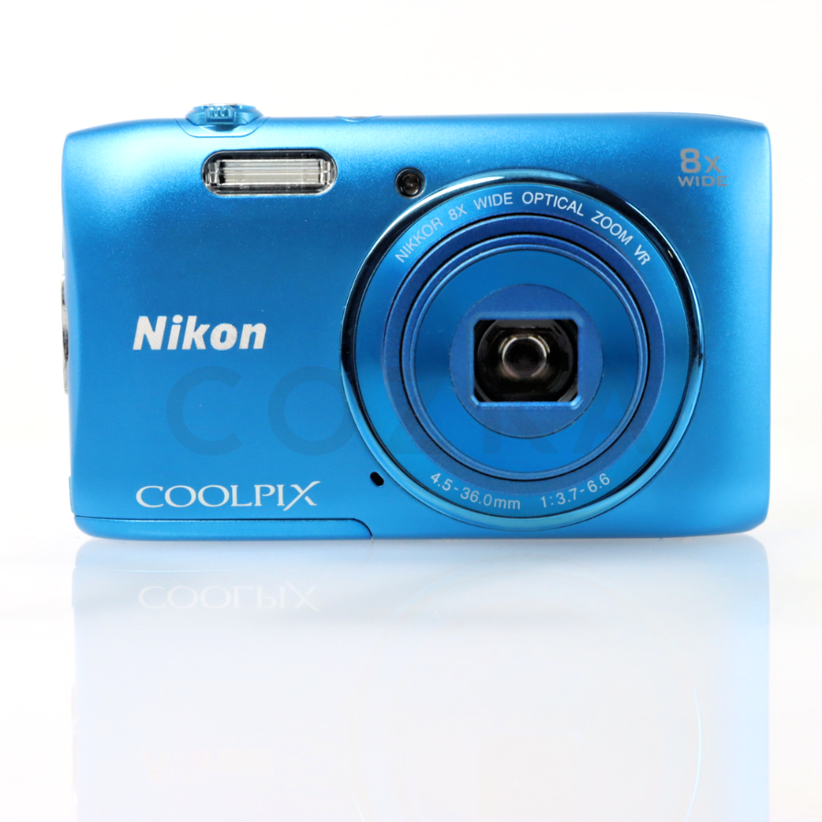N. Mint】Nikon Coolpix S3600 Blue 20.0MP 8x Zoom Digital