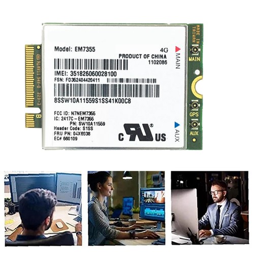 EM7355 WWAN Card+Antenna 04X6038 NGFF 4G WiFi Card for X15188 - Picture 4 of 8