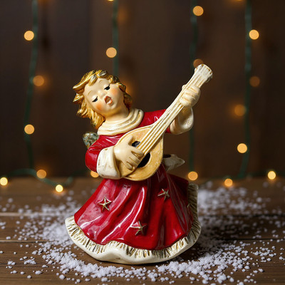 Vtg Goebel Angel Mandolin Candle Holder W Germany 1971 Hummel Figurine 42347 15