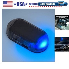 Car Solar Power Simulated Dummy Alarm Warning Anti-Theft LED Flashing Securit...