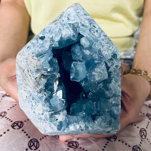 8.25LBRestoration of Natural Blue Sky Stone Crystal Cave Crystal Mineral Samples - Picture 2 of 12