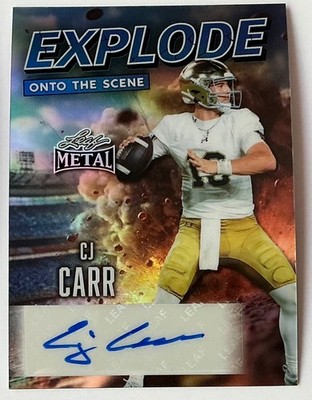 2026 Leaf Metal CJ Carr Auto Autograph Explode Prismatic Blue #d 3/5