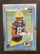 Savion Williams 2025 PANINI DONRUSS OPTIC  RARE SP FIRE EMOJI PRIZM - CASE HIT