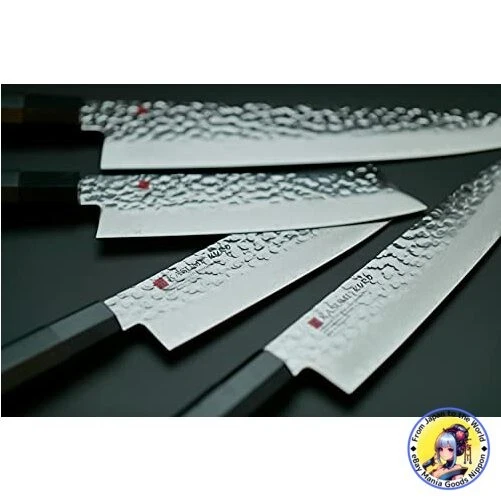 Cuchillo de Chef Damasco KASUMI KURO 24 cm Acabado Martillado Hecho en Japón Gifu City Foto 2 de 4