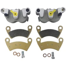 Front L/R Brake Caliper Set w/ Pads for Polaris Ranger RZR GEM General 1000