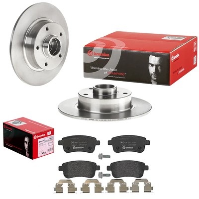 brembo BREMSSCHEIBEN 260mm + BELÄGE HINTEN passend für RENAULT MEGANE 4