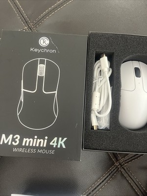 KEYCHRON M3 MINI 4K WIRELESS BLUETOOTH 5.1/2.4 GHZ/WIRED OPTICAL MOUSE, -  WHITE