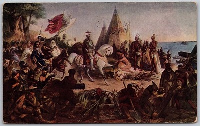 De Soto's Discovery of the Mississippi - Vintage Postcard