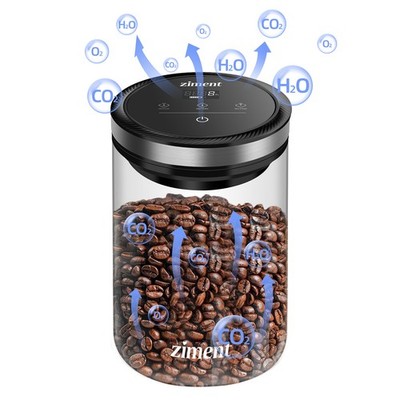 1.6L Senior Coffee Canister Airtight glass Smart electric vacuum canister US