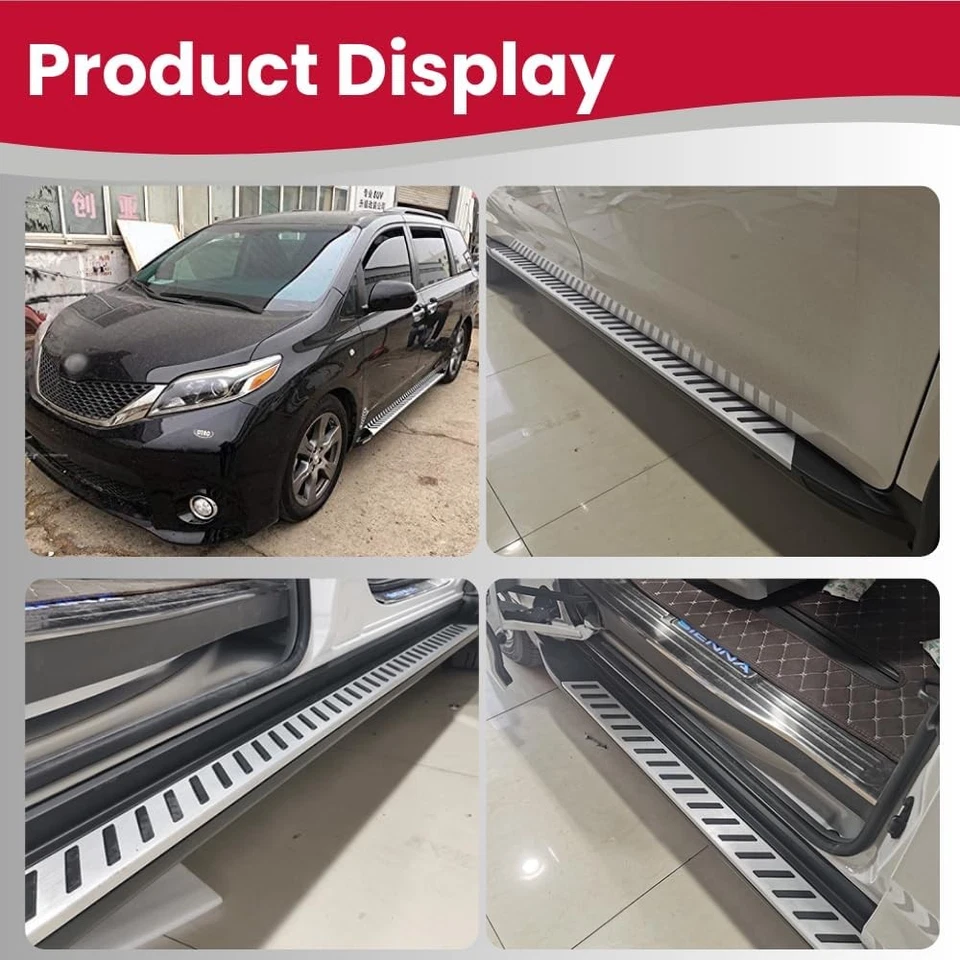 estriberas para Toyota Sienna 2011-2019 peldaños laterales barras Nerf pedales protectores Foto 4 de 4