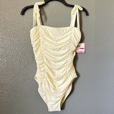 Kate Spade New York One Piece Swimsuit Shirred Moderate Cover Swimwear *Defect