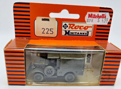 Roco MiniTanks 1:87 #225 WWII US. Army 4x4 Dodge 3/4 ton Weapons Carrier Truck.