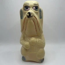 AJ Renzi Corp. 1964 Bassett Hound Dog Bank Plastic Blow Mold Vintage