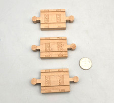 Thomas  Friends Wooden Railway Train Tank Engine - Male Track Adapter Lot x3
