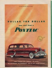 Magazine Ad - 1950 - Pontiac Streamline Silver Streak Station Wagon Magazine Ad - 1950 - Pontiac Streamline Silver Streak Station Wagon