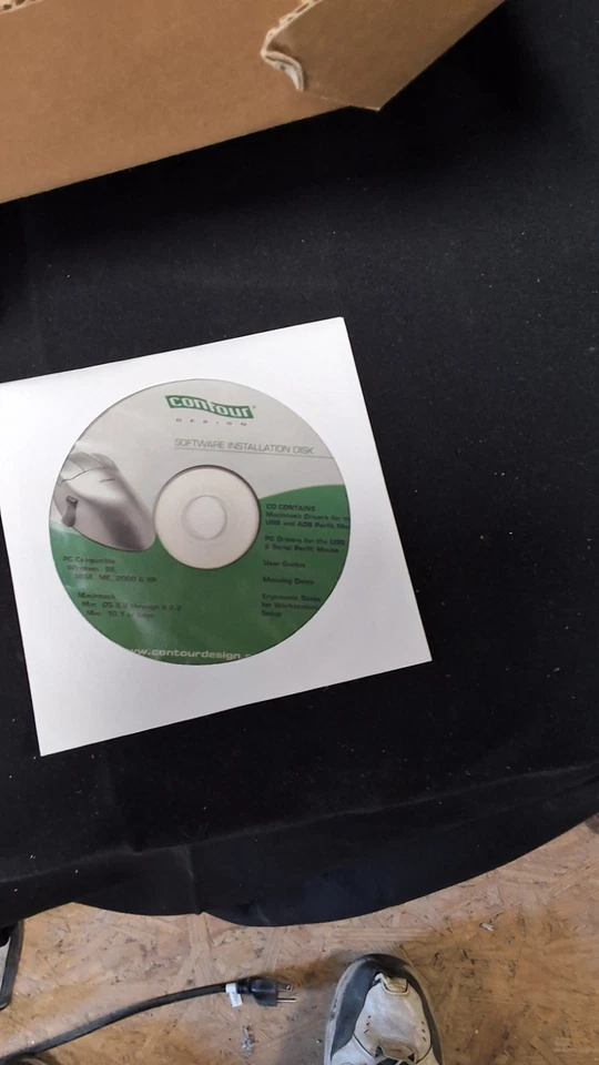 Vintage Contour Mouse Left Handed Medium Ergonomic PC PS2, M-38 Trackball - Image 3 of 4