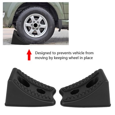 _2pcs Car Antislip Block Plastic Car Tyre Slip Stopper Wheel Alignment Block
