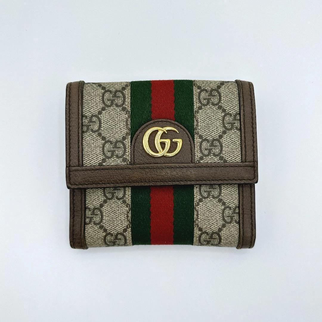 Gucci Portefeuille Pliable Gg Supreme Sherry Line 523173 m1_0412