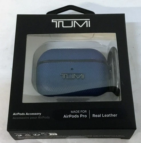 Tumi AirPods Pro  LEATHER CASE BLUE