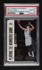 2017 Panini Contenders Playing the Numbers Game Nikola Jokic PSA 10 GEM MT 09gn