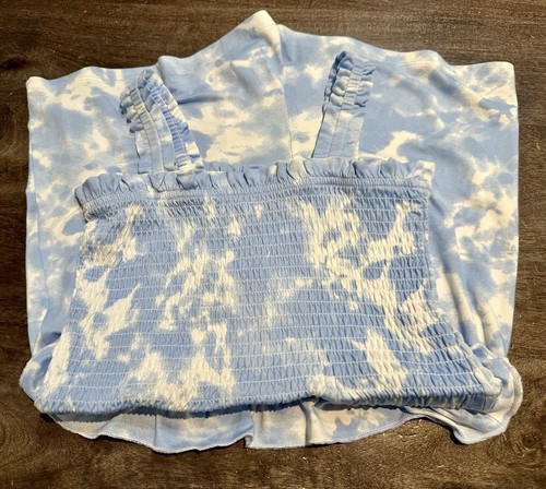 Tye Dye Shorts One Piece blue and white, girls Size 7/8 - Picture 3 of 10