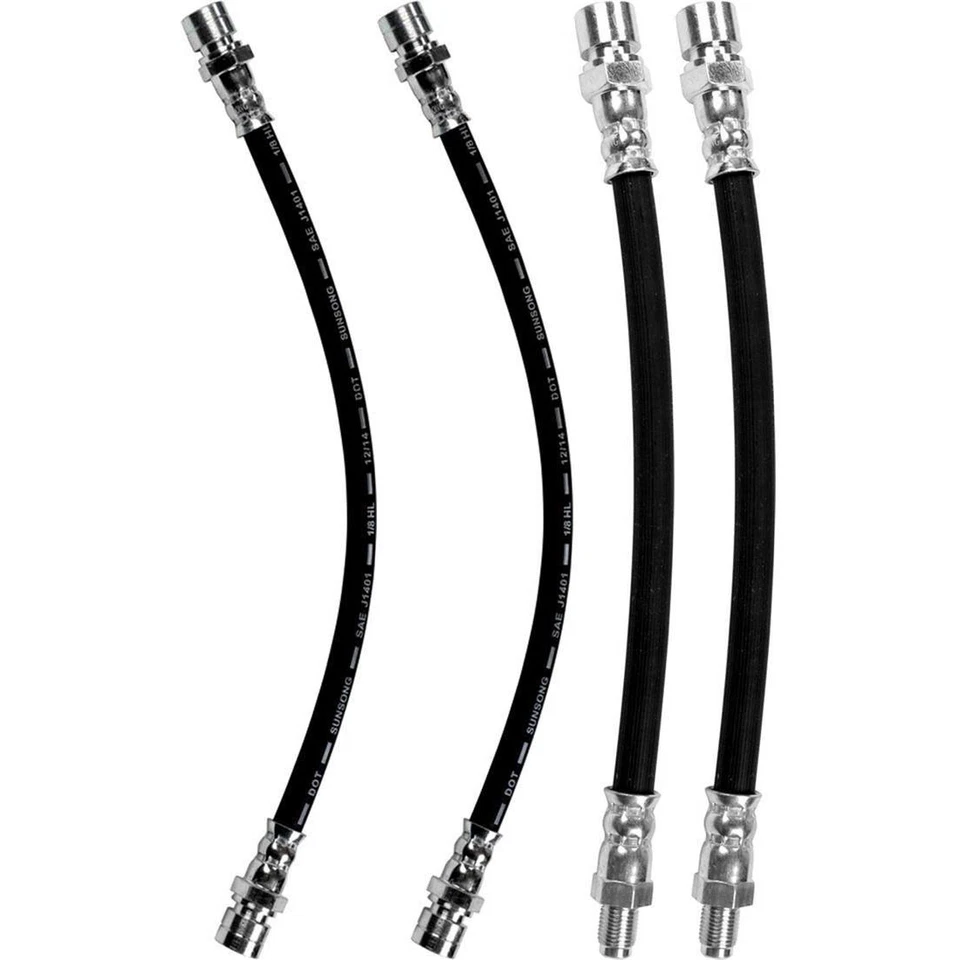 Manguera hidráulica de freno delantero trasero para Volkswagen Super Beetle 1971 1972 1973 1,6 L Foto 2 de 2