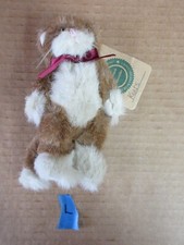 Vintage NOS Boyds Bears Plush Fabric Keats Kitty Cat Brown White  B2 L