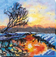 Midi Bead embroidery kit Evening Dawn DIY Embroidery Kit beadwork pattern