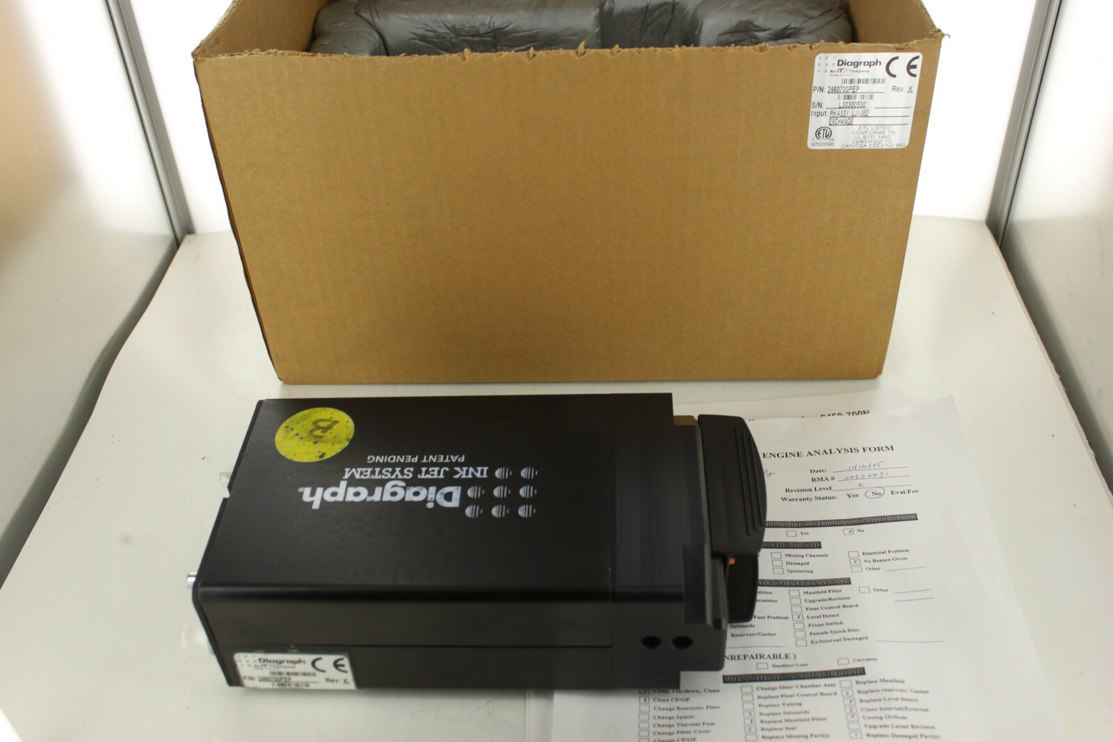 DIAGRAPH PRINTER 2460-700PEP ULTRAJET II PRINTHEAD 352/32 #2