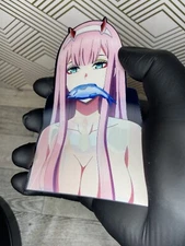 Darling in the Franxx Zero Two Waifu 3D Lenticular Motion Car Sticker Decal
