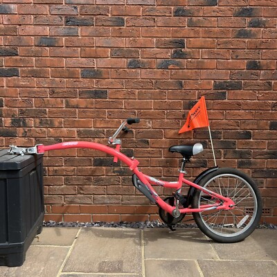 WeeRide Co Pilot Tag Along Pink Trailer Bike for Kids Excellent