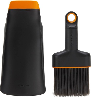 Fiskars Pflanzschaufel mit Bürste, 20,6 cm Pflanzschaufel, 18 cm Bürste, Synth