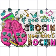 Sublimation Print Crocin Crocs Ready to Press Heat Transfer