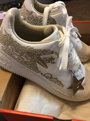 NEW Nike Air Force 1 Seamless Supreme NFL Pro Bowl Promo SAMPLE Sz 13 1/2White
