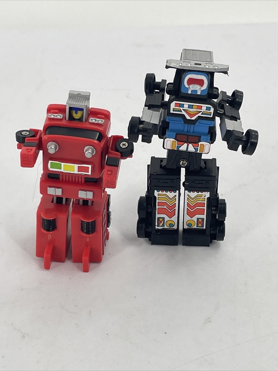 Vintage Remco Zybots Semi & Fire Truck Transforming Robot