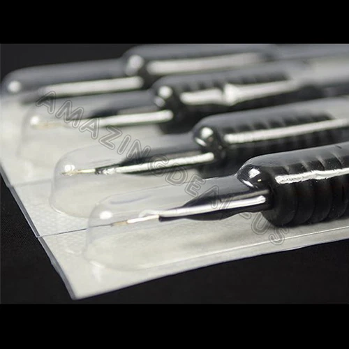 5,10,25,50,100 pcs Sterile Disposable Tattoo Needle with Tube 3/4 Grip and Tip image 2