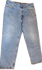 LEVI'S 550 Relaxed Fit Jeans Mens 40x30 (38X30) Denim USA MADE Blue Vintage