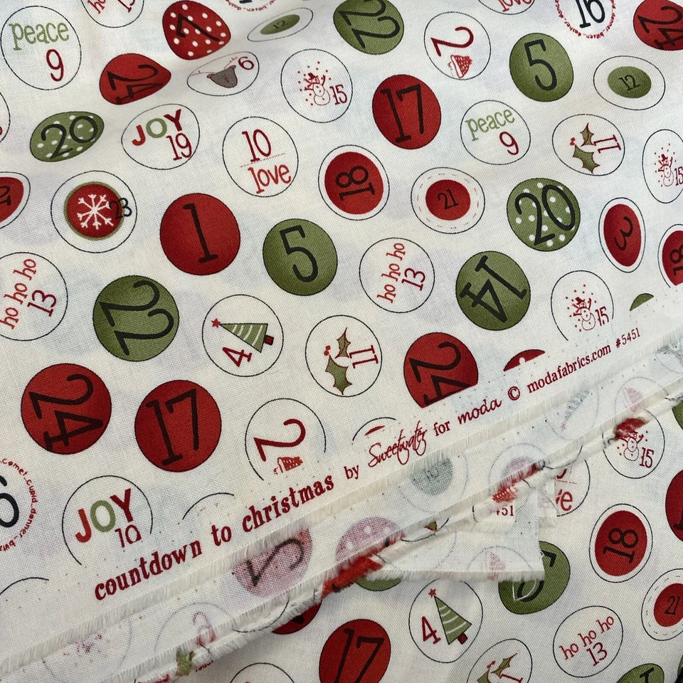 FABRIC Polka Dot - Countdown To Christmas For Quilting, Sewing & Crafts - Image 3 of 3