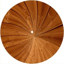 Slipmat Scratch Pad Felt for 7" Turntable 45 DJ Vinyl Record Player SPIRAL WOOD