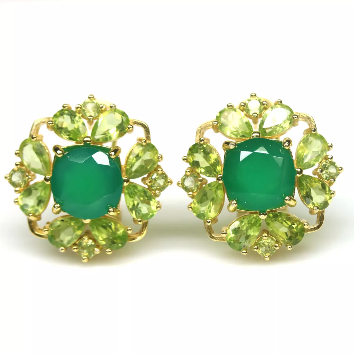 Green peridot deals earrings