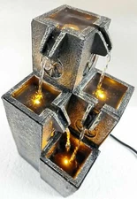 HoMedics Fleur-De-Lis Envirascape Indoor Relaxation Water Fountain BRAND NEW