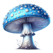 Wall decal sticker mushroom wall sticker 18 x 18 cm large